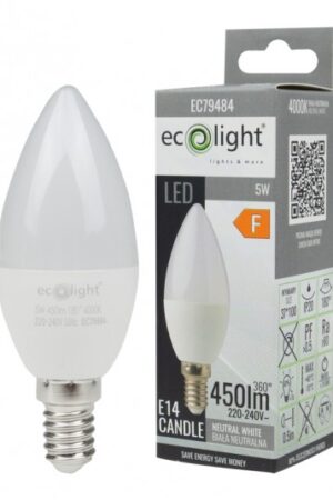 CANDLE E14 5W 4000K 450lm