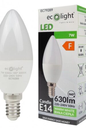 CANDLE E14 7W 3000K 630lm
