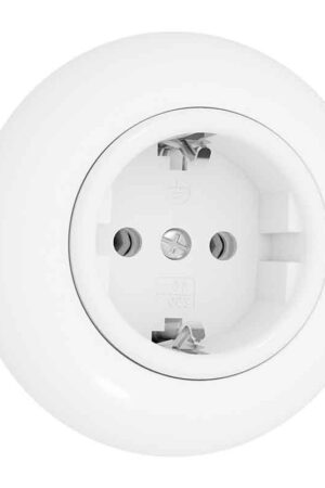 Gniazdo Schuko z ramką białe EX1 Electromalt EX1W0002