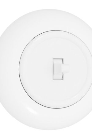 Włącznik pojedynczy z ramką, biały, LOFT