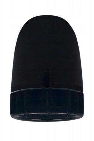 Oprawka do żarówki E27 ceramiczna czarna dekoracyjna