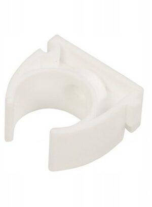 Uchwyt otwarty do rur gładkich U 22 biały 68038