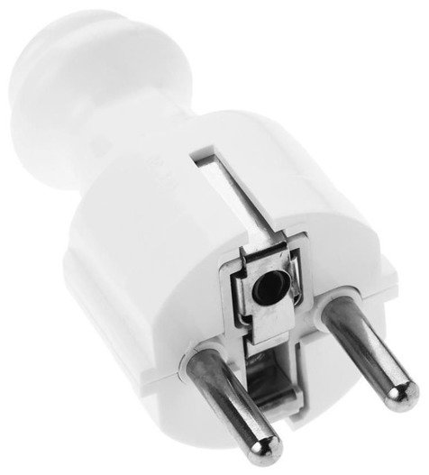 Wtyczka prosta 16A z/u UNI‑SCHUKO 230V rozbieralna biała