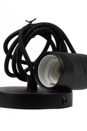 Oprawa sufitowa wisząca 2m E27 czerń mat