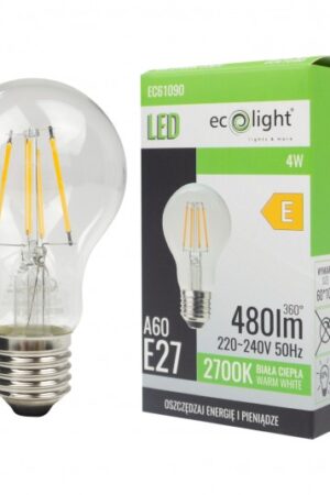 Filament CLASSIC E27 4W 2700K 480lm