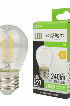 GOLF BALL FILAMENT G45 2W E27 2700K 240lm