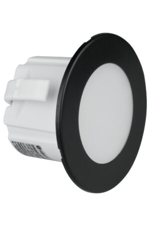 Oprawa schodowa LED okrągła czarny mat