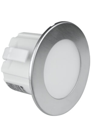 Oprawa LED schodowa okrągła srebrna