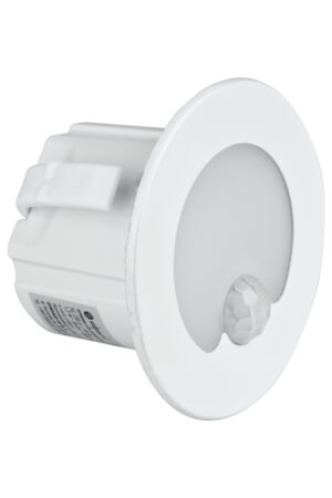 Oprawa schodowa LED z czujnikiem ruchu okrągła biała