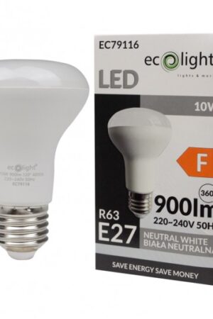 R63 E27 10W 4000K 900lm
