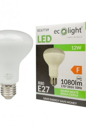 R80 E27 12W 3000K 1080lm
