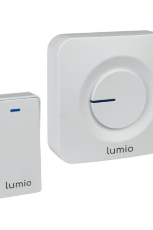 Dzwonek bezprzewodowy kinetyczny, odbiornik AC 230 V, biały, LUMIO