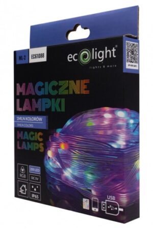 MAGICZNE LAMPKI 1MLN KOLORÓW 200 LED 10m DC5V