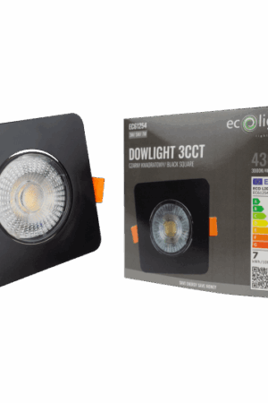 Downlight LED 3W/5W/7W CCT czarny kwadrat