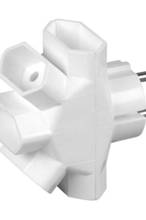 Rozgałęźnik elektryczny 5 gniazd bez uziemienia 6A biały
