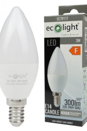 Żarówka LED CANDLE E14 3W 4000K 300lm