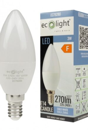 Żarówka LED CANDLE E14 3W 6500K 300lm