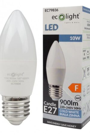 Żarówka LED CANDLE E27 10W 6500K 900lm