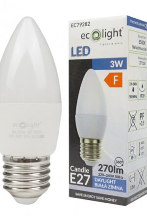 Żarówka LED CANDLE E27 3W 6500K 300lm