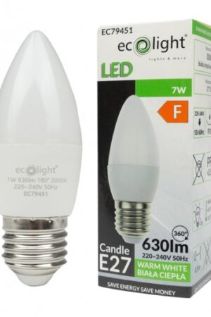 Żarówka LED CANDLE E27 7W 3000K 700lm