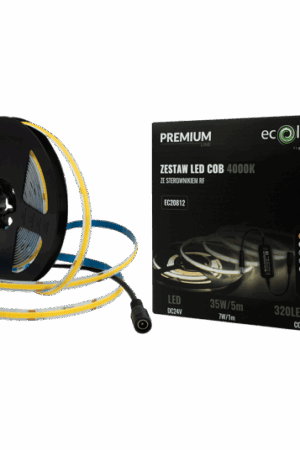 Taśma LED COB 320 zestaw 24V 7W/m 4000K IP20 5m