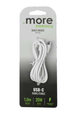 Kabel USB-C biały 1m