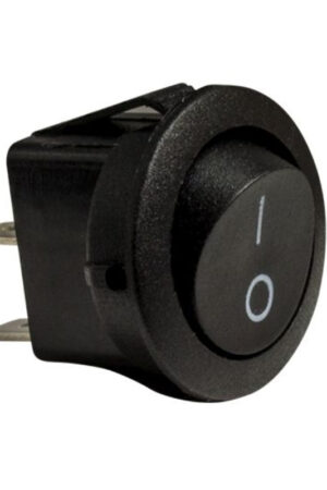 Przełącznik kołyskowy okrągły 10A czarny
