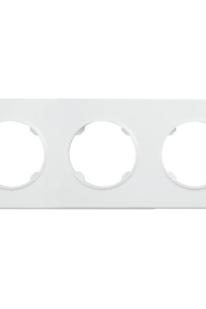 Ramka potrójna biała OVAL