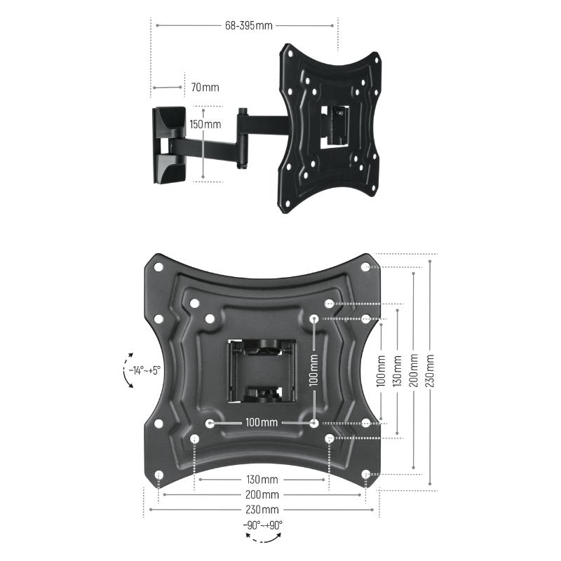 Uchwyt TV regulowany 13-42" 20kg - obrazek 7