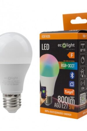 Żarówka LED A60 9W RGB+CCT Tuya Smart Bluetooth