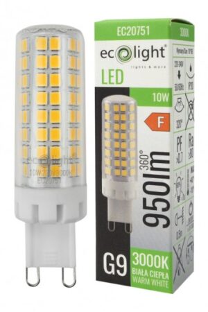Żarówka LED G9 10W 3000K 950lm