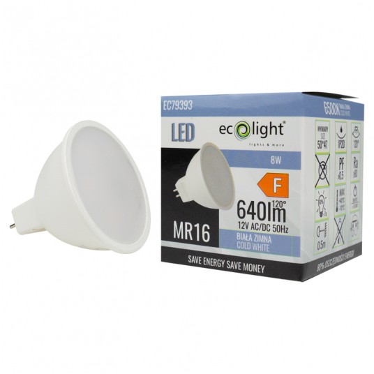 Żarówka LED MR16 8W 12V 6500K 720lm