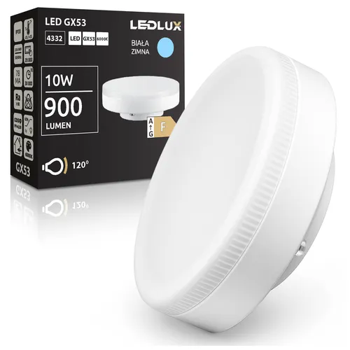 Żarówka LED GX53 10W 900lm 6000K LEDLUX
