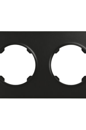 Ramka podwójna czarna OVAL