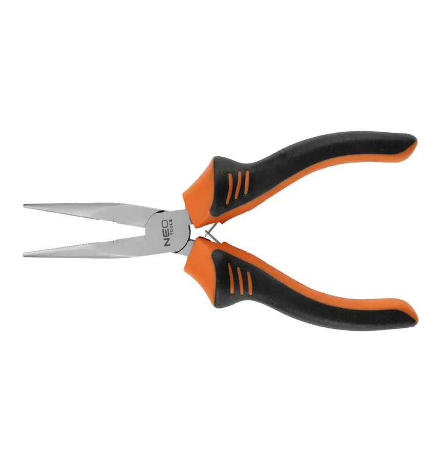 Szczypce wydłużone proste 160mm z blaszką rozpierającą