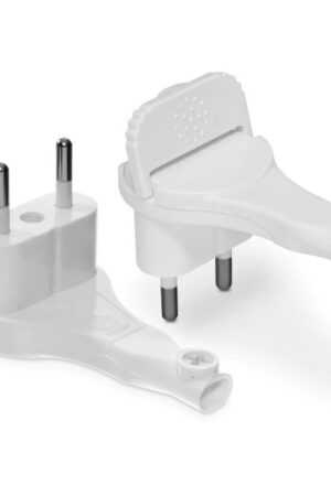 Wtyczka płaska kątowa z uchwytem 2P 230V 6A biała