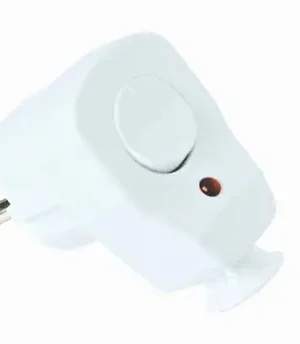 Wtyczka prądowa kątowa z wyłącznikiem 2P+Z Uni-Schuko 230V 16A biała