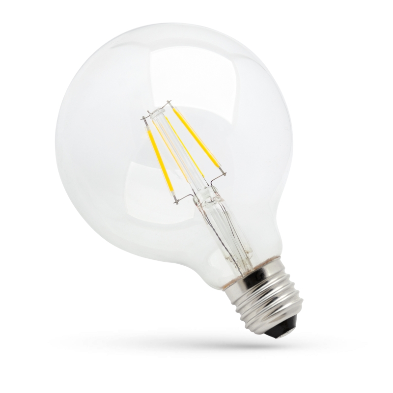 Żarówka LED GLOB G95 E27 230V 4W 2700K Clear Spectrum
