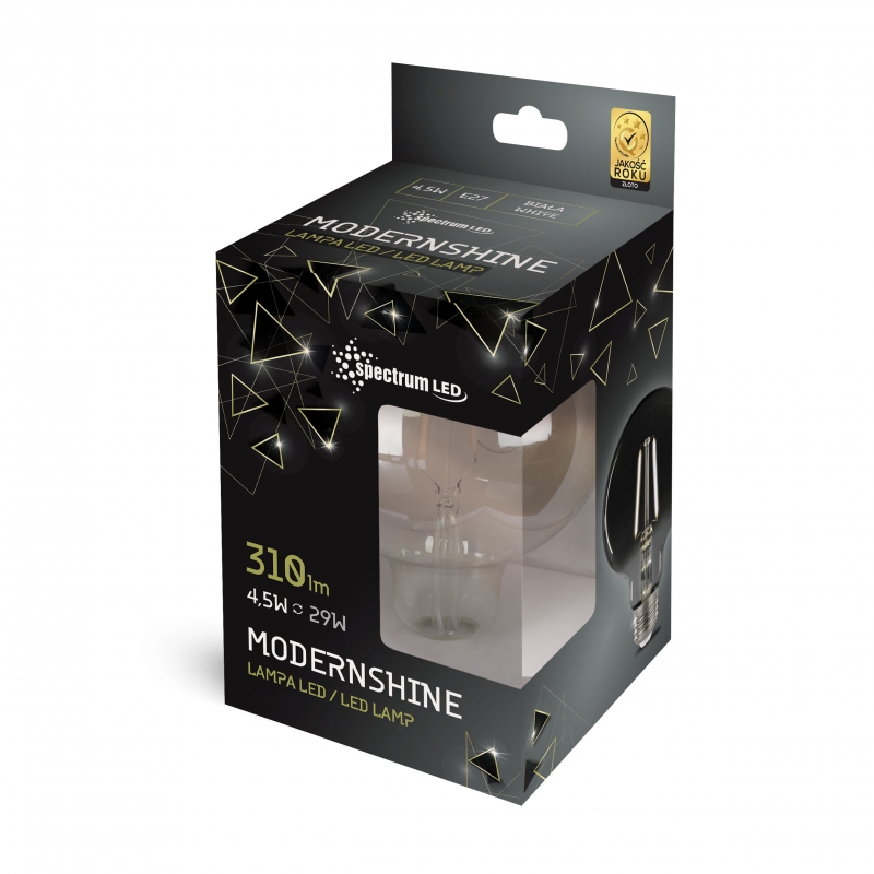 Żarówka LED GLOB G95 E27 230V 4.5W 4000K Modershine Spectrum - obrazek 2