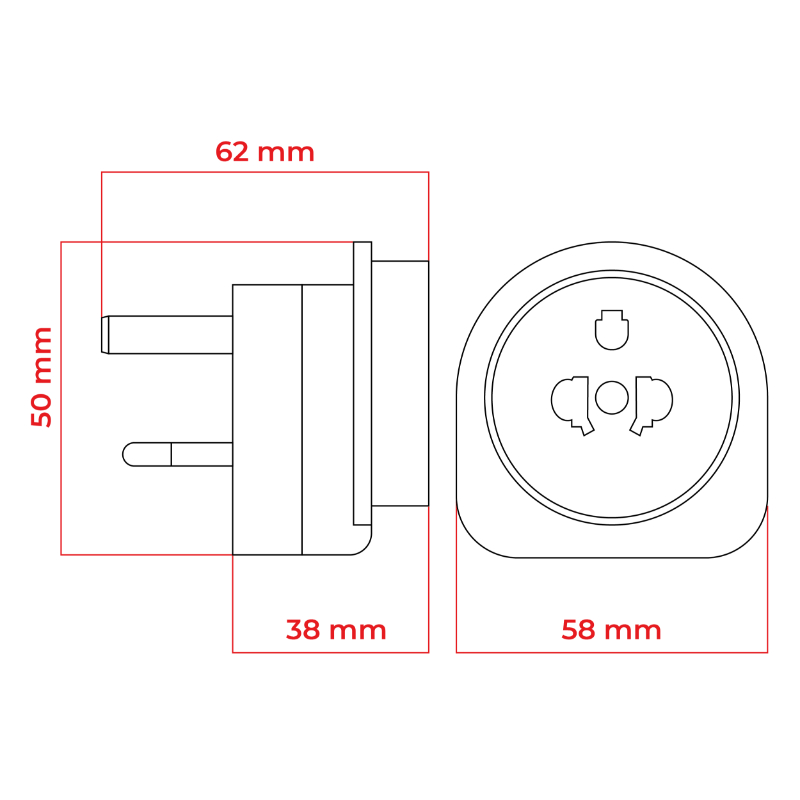 Adapter podróżny UK biały - obrazek 4