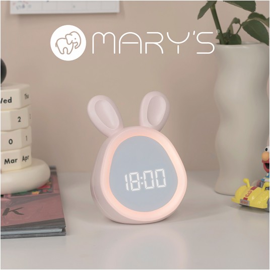 MARY'S budzik Zajączek różowy MW20532 - obrazek 2