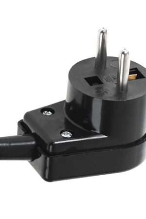 Wtyczka kątowa 16A 250V IP20 czarna