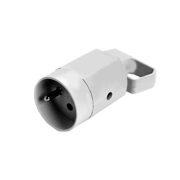 Gniazdo z uchem z uziemieniem 2P+Z 16A 250V IP20 białe