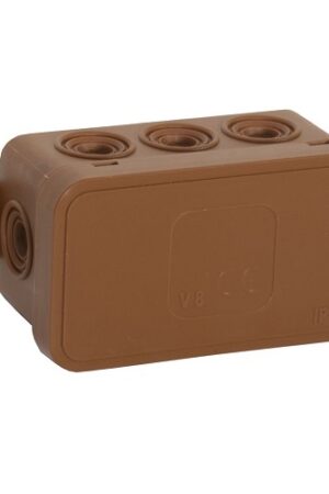Puszka n/t 80x45x41mm IP54 brązowa