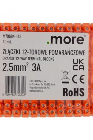 Złączka 12 torowa 2,5mm 3A