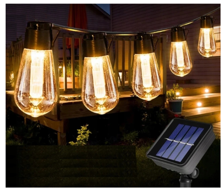Girlanda Solarna Ogrodowa 10 LED 5m - obrazek 2