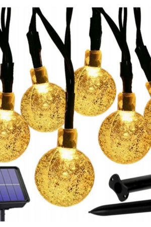 Girlanda solarna ogrodowa 30x żarówka LED 5m