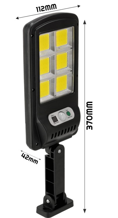 Lampa solarna LED COB z czujnikiem ruchu z pilotem ORAN 30W - obrazek 2