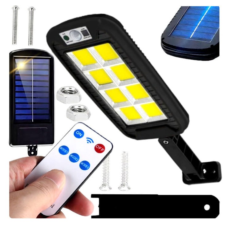 Lampa solarna LED COB z czujnikiem ruchu z pilotem ORAN 30W