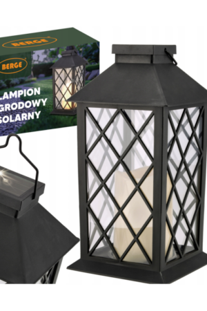 Lampion ogrodowy solarny 2V czarny